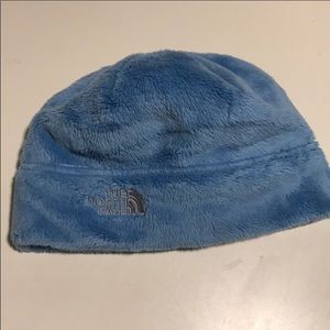 Light Blue North Face Fleece Hat for Girls